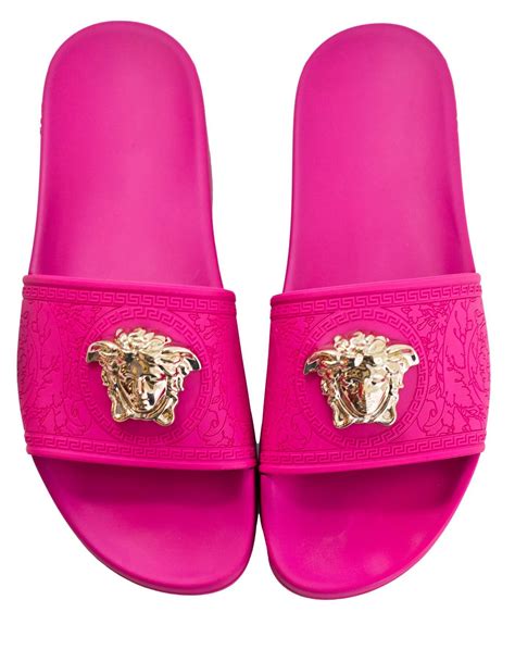 versace sandalen pink